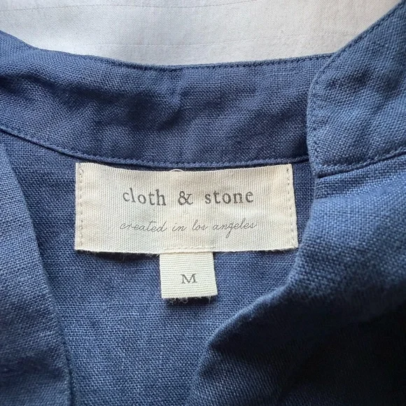 Anthropologie Cloth & Stone 100% Linen Lagenlook Bohemian Dress size Medium - Picture 2 of 6